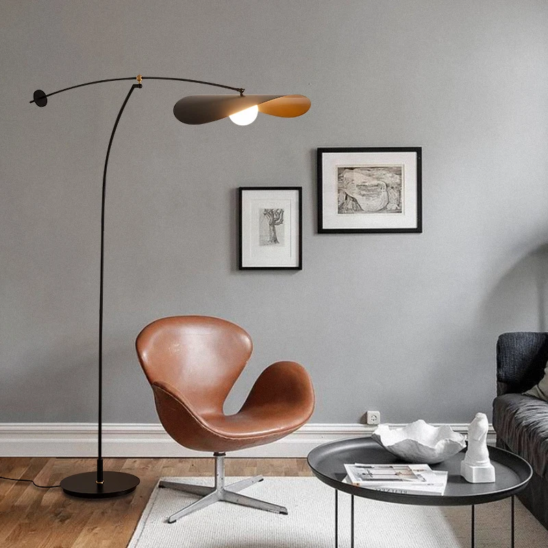 

Nordic Minimalist Black Floor Lamps Standing Light Adjustable Living Room Home Decor Bedroom Sofa Corner Reading Lighting