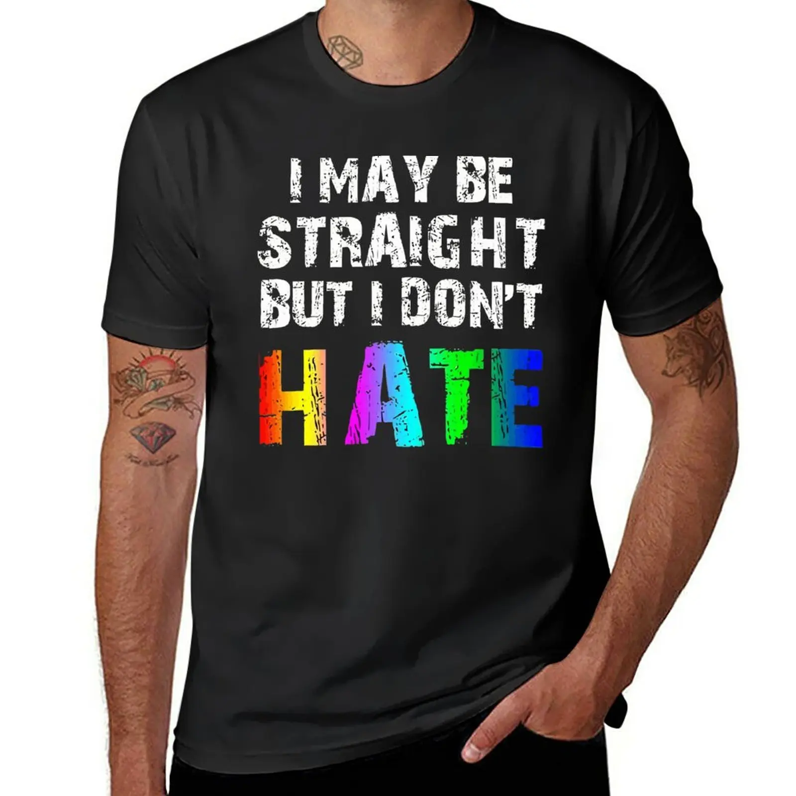 I May Be Straight But I Don't Hate Tee Shirt T-Shirt Blouse boys white t shirts mens clothing