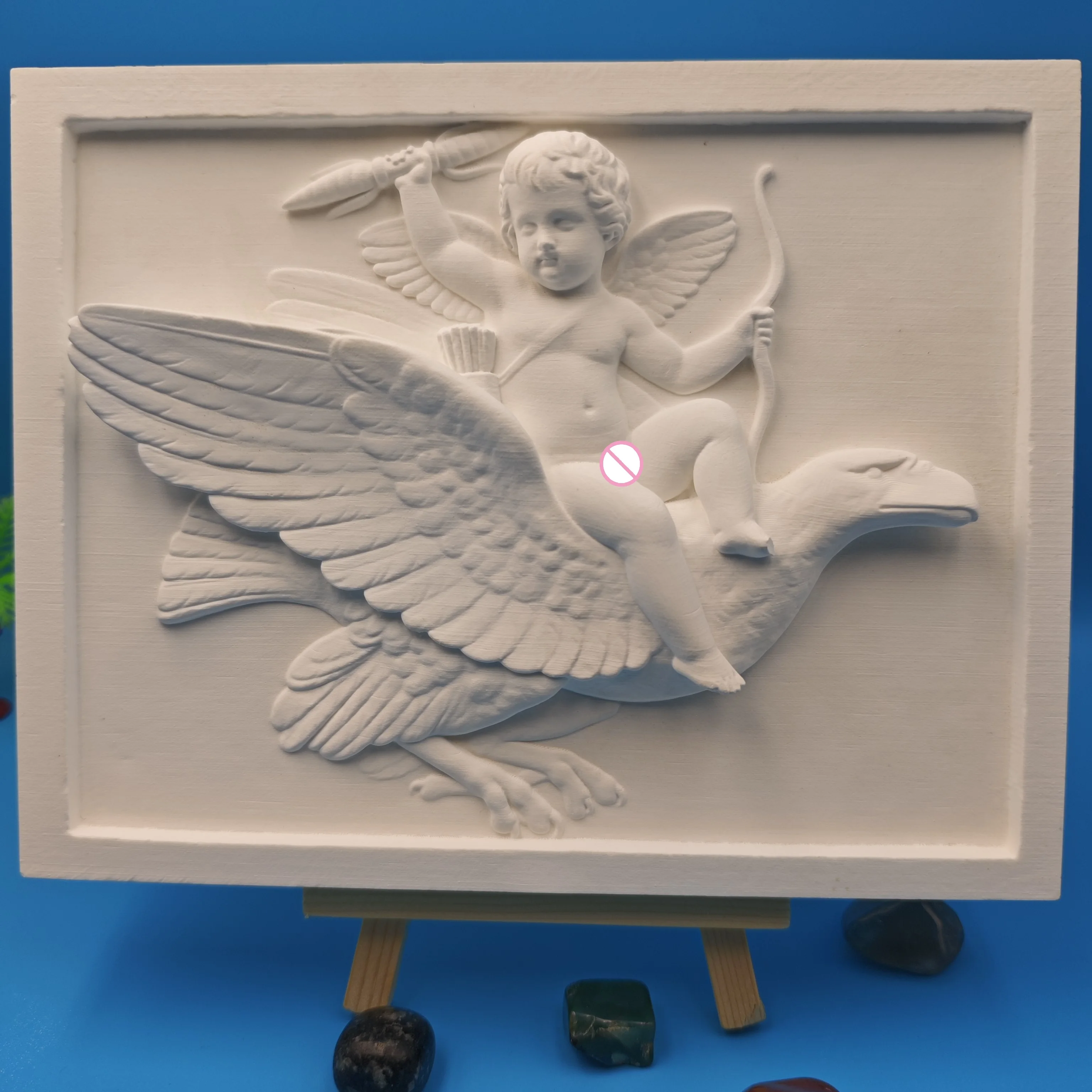 Handmade Home Decor Sculpture Vintage Thorvaldsen Angel Relief Art Wall Hanging Ornament  figurines