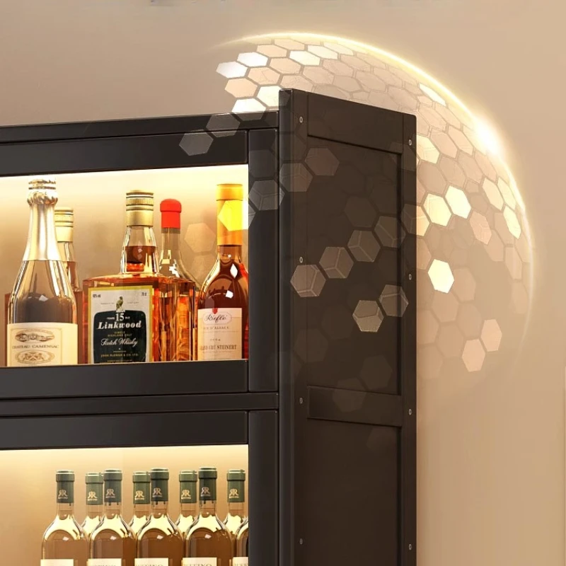 درج خزانة خزائن جانبية خزانة بار صغيرة غرفة المعيشة الفاخرة متجر مكافحة الأثاث الخشبي عرض المشروبات قبو النبيذ الكافا