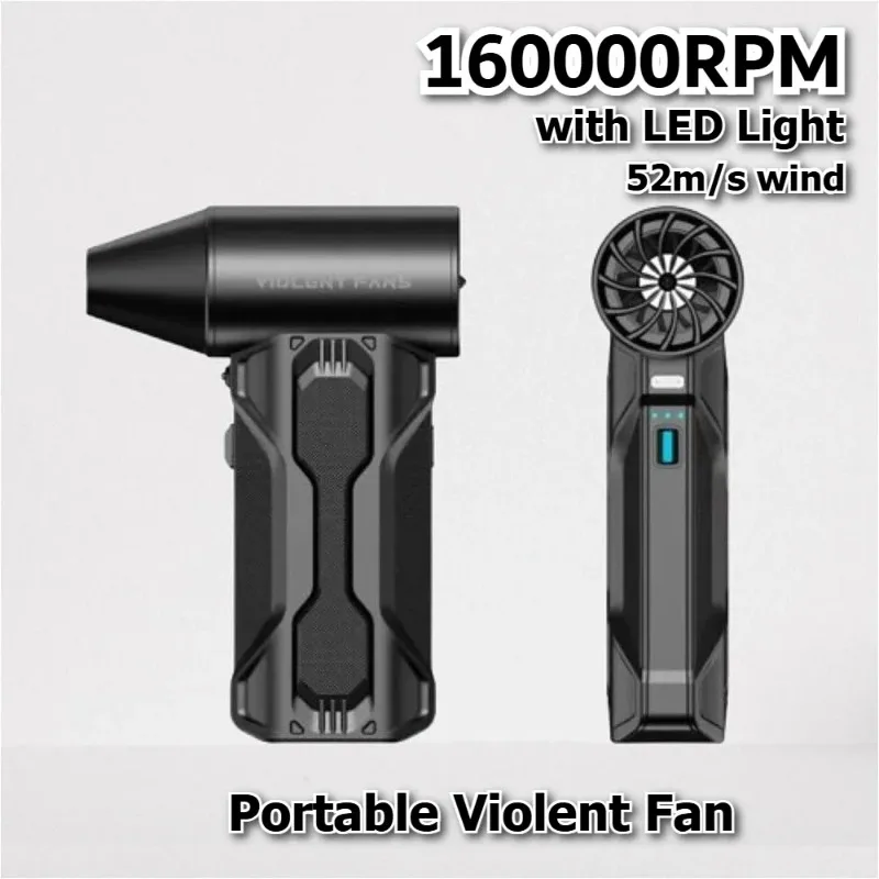 

Air Blower 160000RPM Electric 52m/s Wind Speed Rechargeable Turbo Jet Blower Compressed Air Duster Keyboards Computer Cleaning