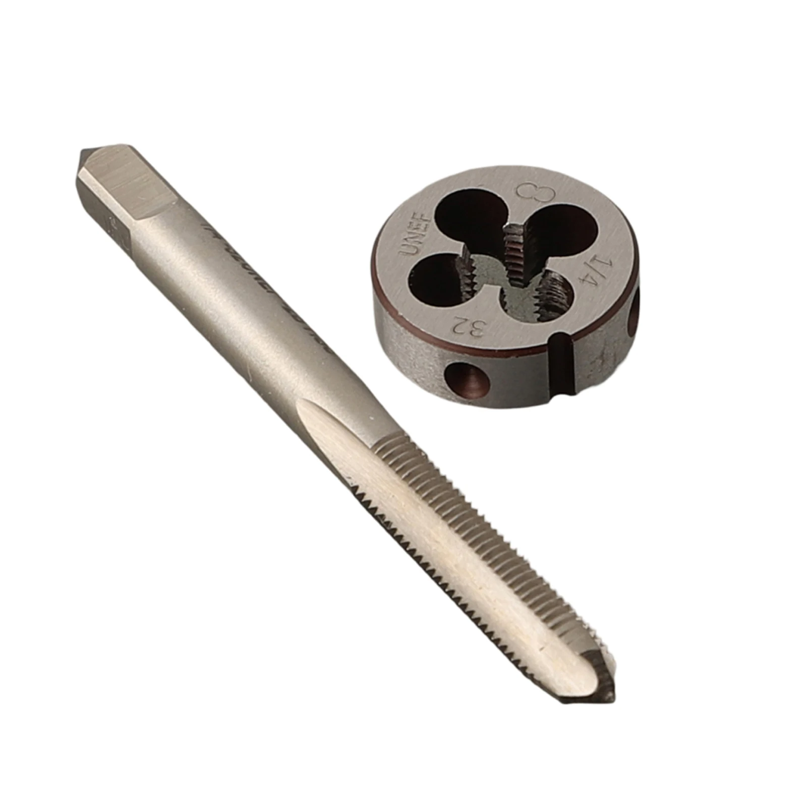Heavy Duty 14 32 UNEF HSS Threading Kit with Round Handle & Straight Flute Design Optimized for Chip Collection During Use