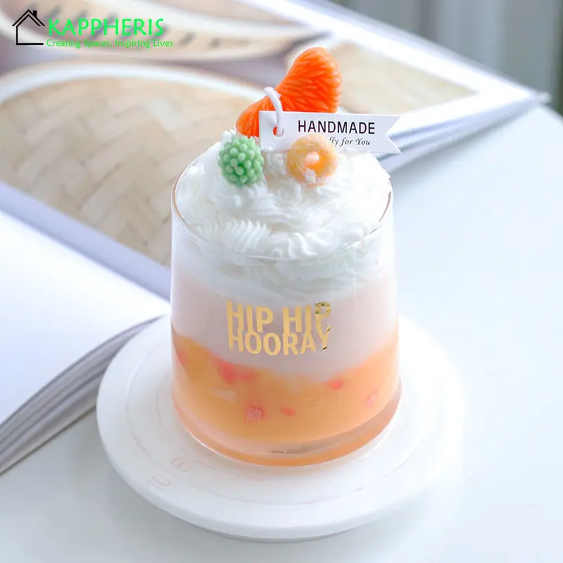 Glass Jar for Aromatherapy DIY Candle Making Kit Candle Container Wholesale Clear Color Home Decoration Volum 130g