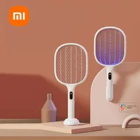 1200Mah Electric Mosquito Swatter LCD Display 2700V Automatic Killer Mosquito Trap USB Base Fast Charging Raquete Mata Mosquitos