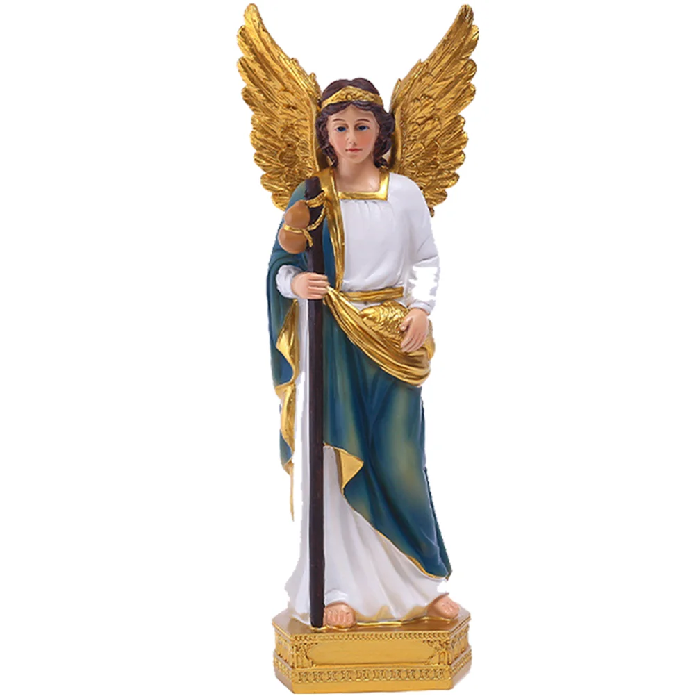 

God Statue Ornament Desktop Resin Catholicism Adornment Religious Themed Accessories