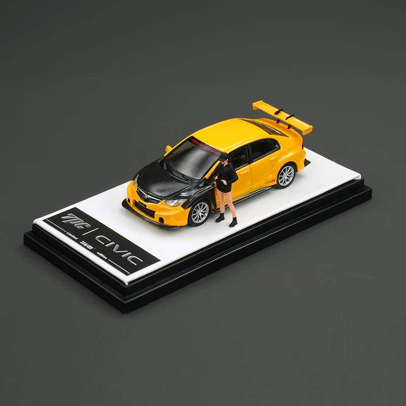 TM en Stock 1:64 travail d'art FD2 SPOON dessin animé moulé sous pression Diorama modèle de voiture Collection jouets miniatures temps Micro