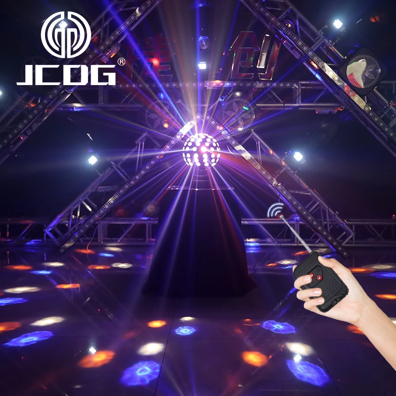 JCDG 50W Bola Disco Stage KTV ดิสโก้หมุนหัวเสียงรีโมทคอนโทรล Strobe Led คริสตัลไฟดิสโก้เลเซอร์ไฟสำหรับบ้าน