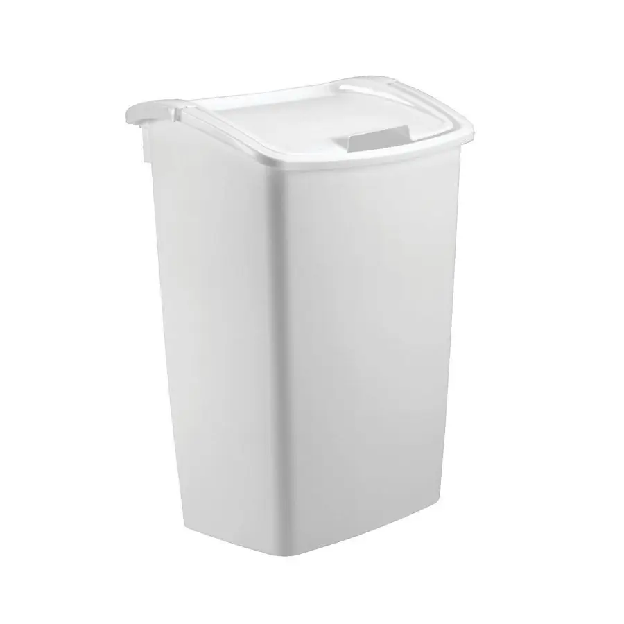 

DualAction Swing Lid Trash Can, 11.25 Gallon, for Home Kitchen Bathroom Garbage