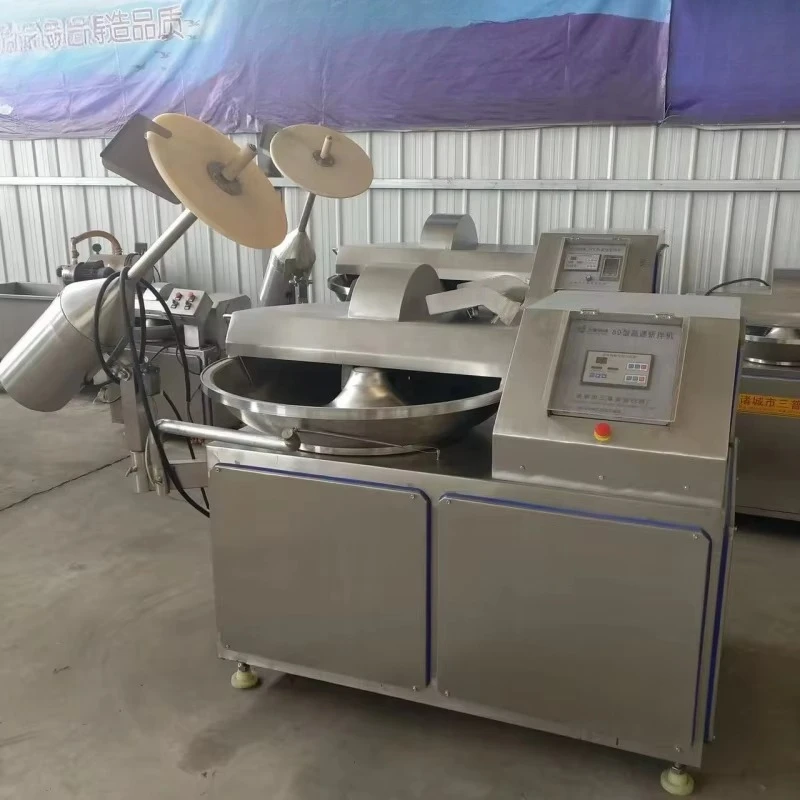 High Speed Industrial Chopping Machine, Integrates Cutting and Mixing for Vegetables & Frozen Meat, Sausage Processing Use