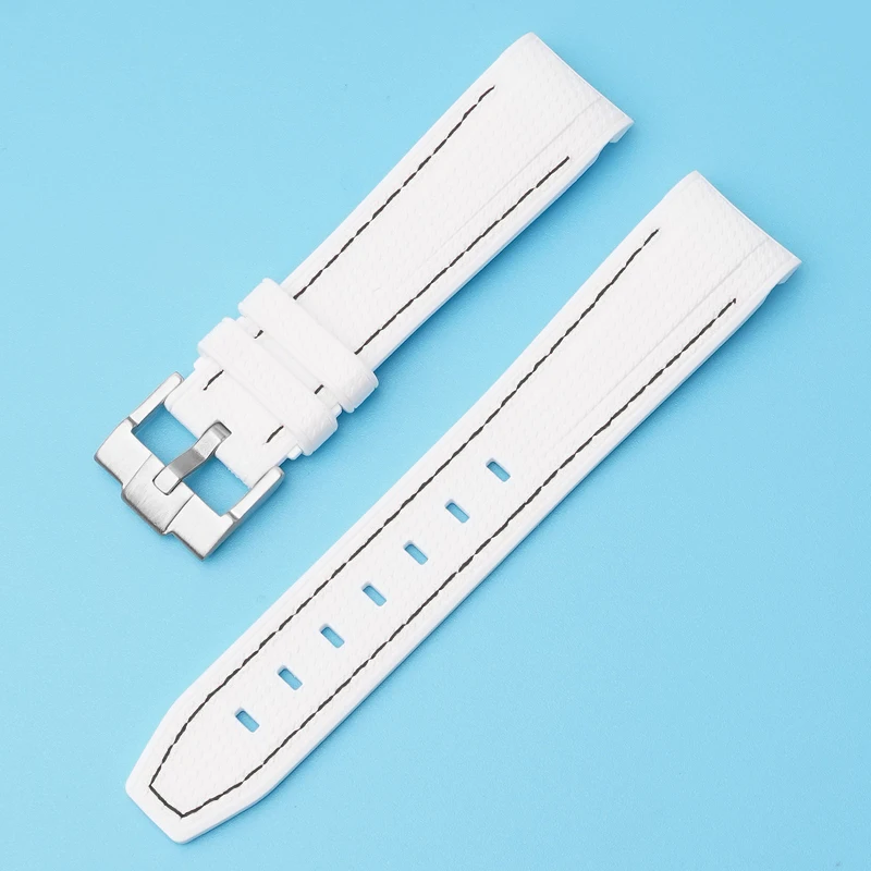 20 mm Gummi-Silikon-Uhrenarmband für Omega X Swatch Joint MoonSwatch-Armband für Seamaster 300 Herren Damen-Armband mit gebogenem Ende