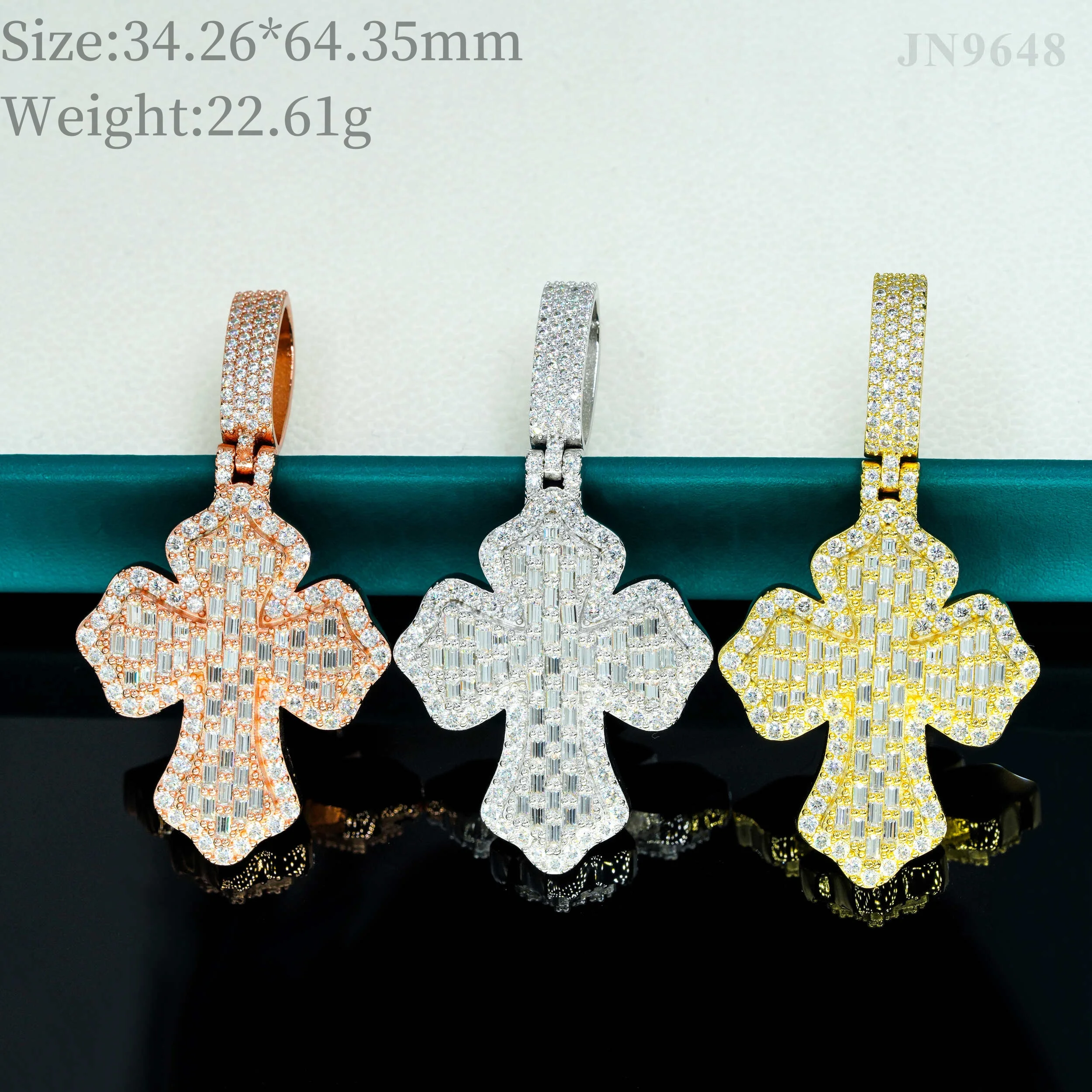 20 Styles Full Moissanite D color Pendants cross/Heart/star shape 925 Sterling Silver Hip Hop Pendants For Necklace Accessories