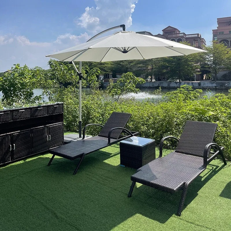 

Outdoor furniture: seaside beach, rattan lounge chair, resort B&B, community storage cabinets, flower boxes, coffee tables