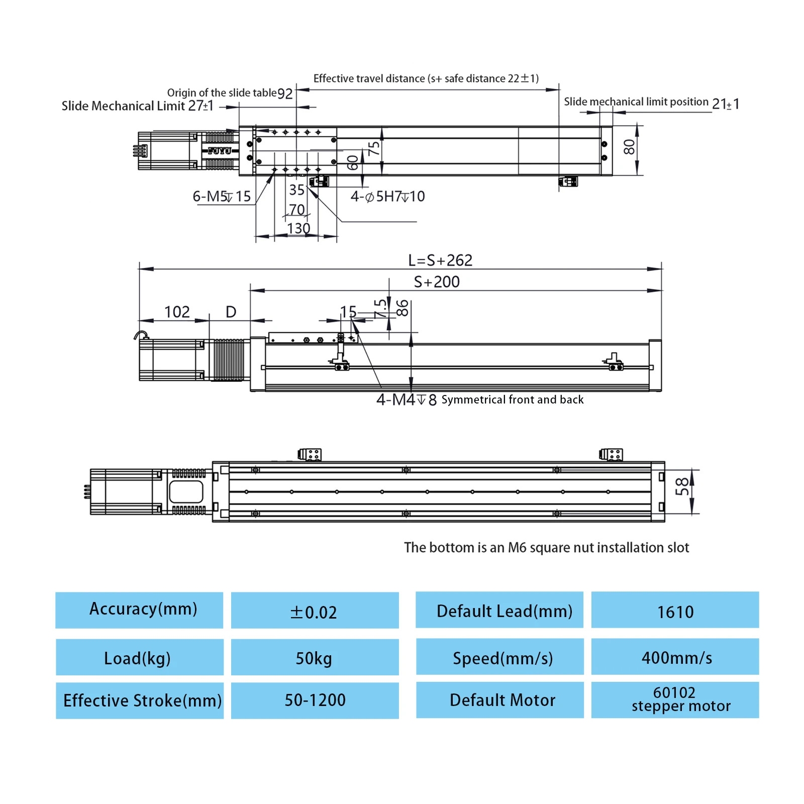 FUYU FSL80 kogelomloopspindel cnc lineaire geleiderail motion stage slide actuator module nema 24 stepper kit staaf voor router beweging