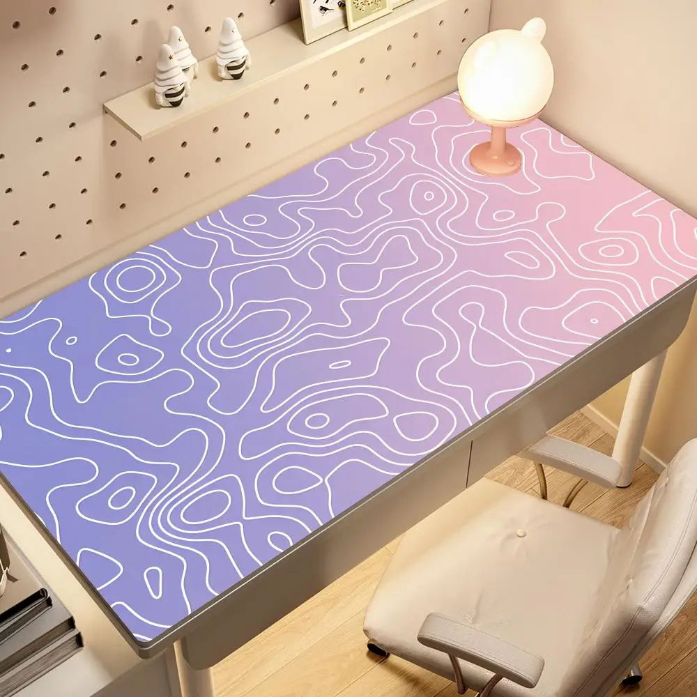 Gamer Mousepad Gradient Color Line Mouse Pad Large Mouse Mat Natural Rubber Desk Rug PC Desk Mats Design Mousepads 100x50cm