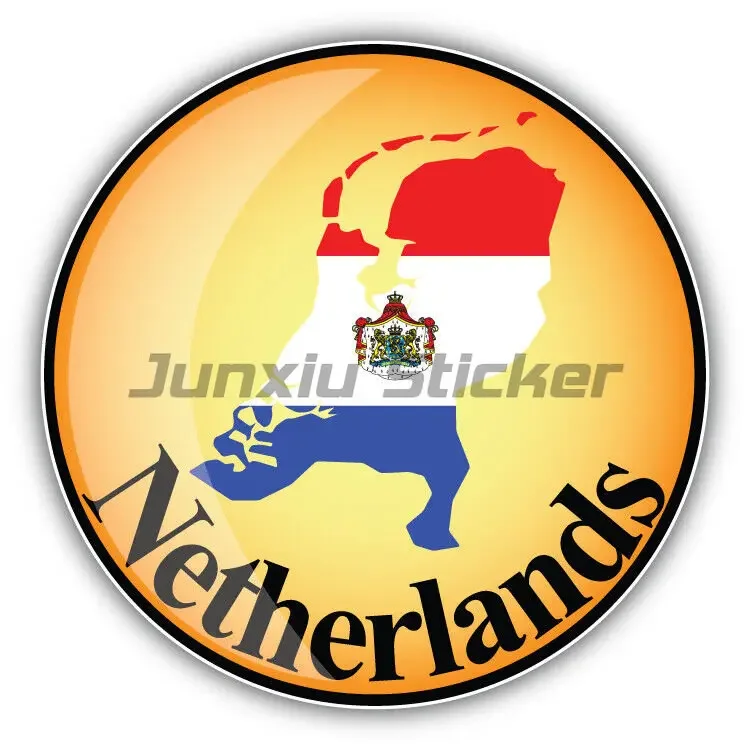 Netherlands Flag Decals Vinyl Sticker Wall Clock Sticker on the Wall Decals for Kids Rooms Camper Car Accessories Laptop Sticker