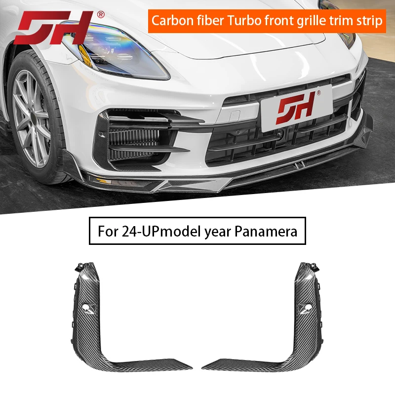 New Arrival Dry Carbon Fiber Front Bumper Grille Frame for Porsche Panamera 976/972 Turbo 2024-UP Auto Parts