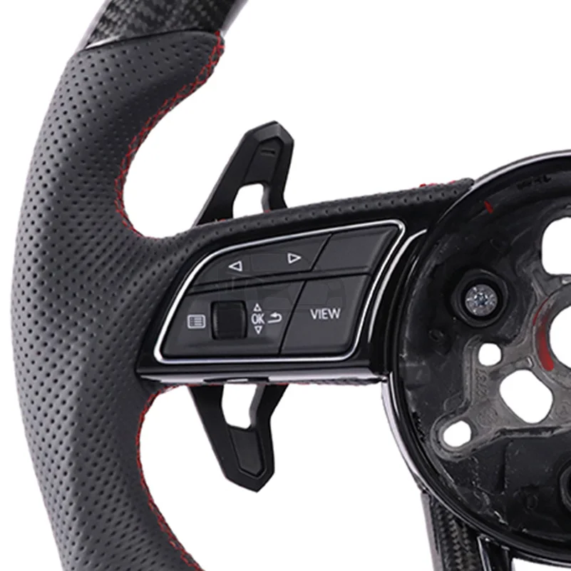 Carbon fiber car steering wheel full set suitable for Audi A3 A5 S5 A4B9 Lamborg shift paddles. With function keys and frame