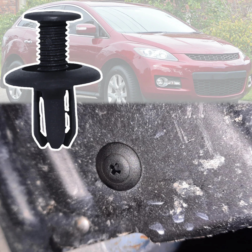 Car Lining Mud Guard Screw Bumper Retainer Rivet Rear Trunk Clip For Mazda CX-7 ER 2006 2007 2008 2009 2010 2011 2012 8659028000