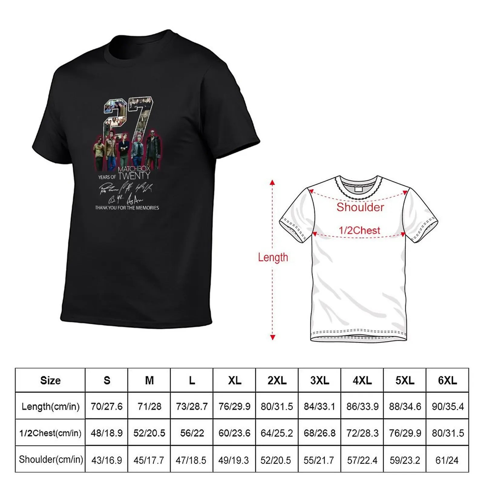 25 Years Of Mátchbóx Twénty Thank You For The Memories With Signatures T-Shirt anime summer top graphic tees men