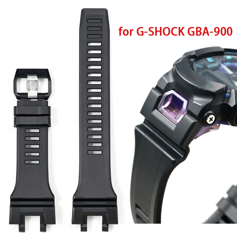 Armband für Casio G-SHOCK GBA-900-1/4A/7/CB/900RD, Ersatzarmband aus Kunstharz und Gummi, Herrenarmband, Zubehör, Sport, wasserdichtes Uhrenarmband