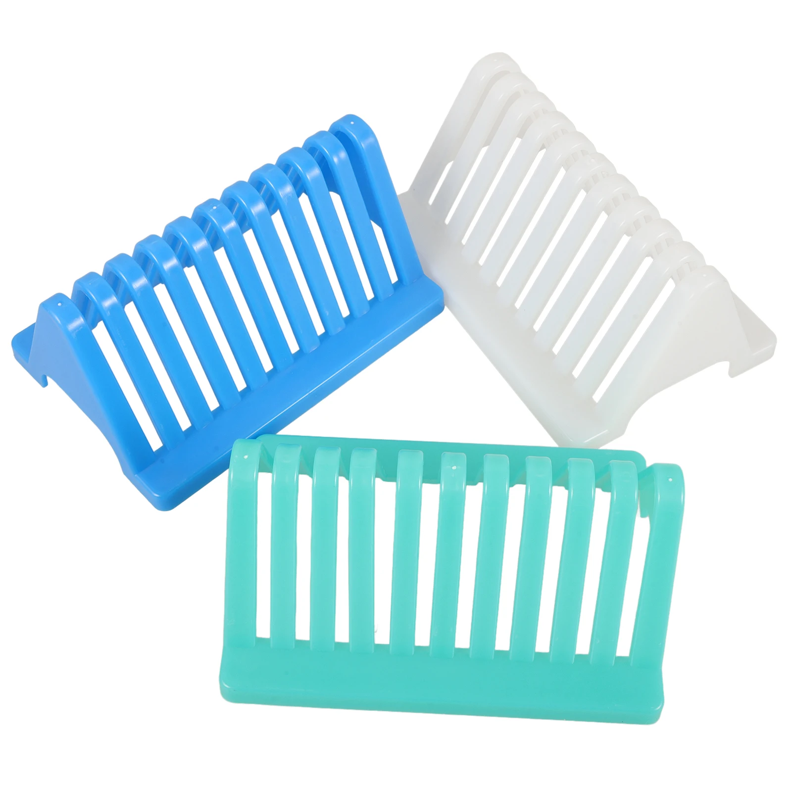 

3pcs Triangle Drain for Laboratory Microscope Slides Holder Plastic Microscope Slides Holder Plastic Staining Storage