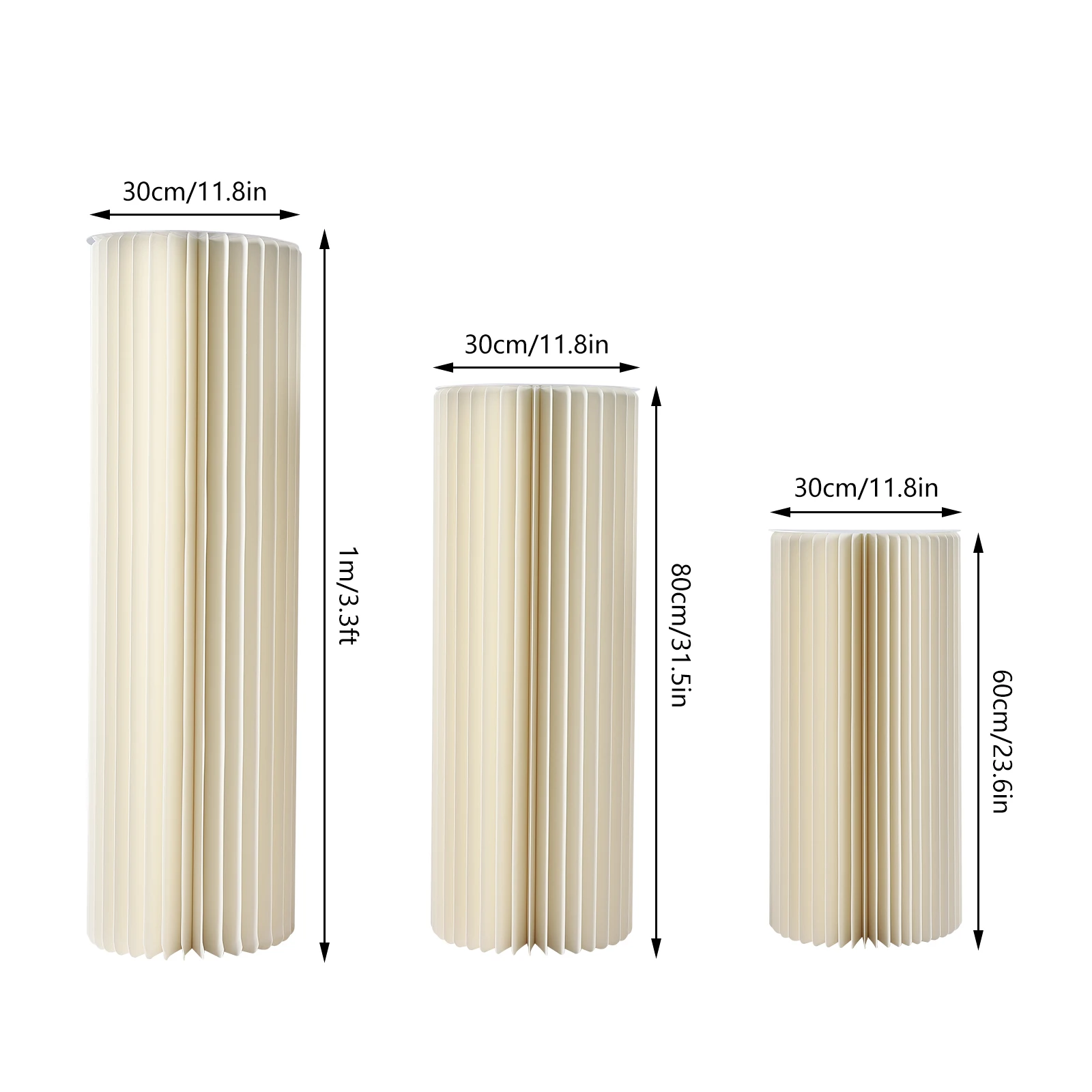 Présentoir de fleurs à intervalles, centre de table, présentoir T1 pour fête de mariage, décoration de jardin, 40cm, 60cm, 80cm, 60cm, 80cm, 100cm