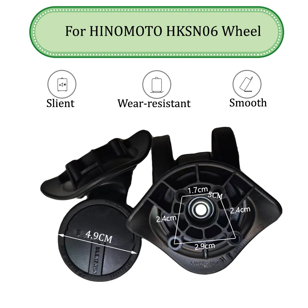 For HINOMOTO HKSN06 Universal Wheel Replacement Suitcase Silent Shock Absorbing Durable Convenient Accessories Caster Wheels