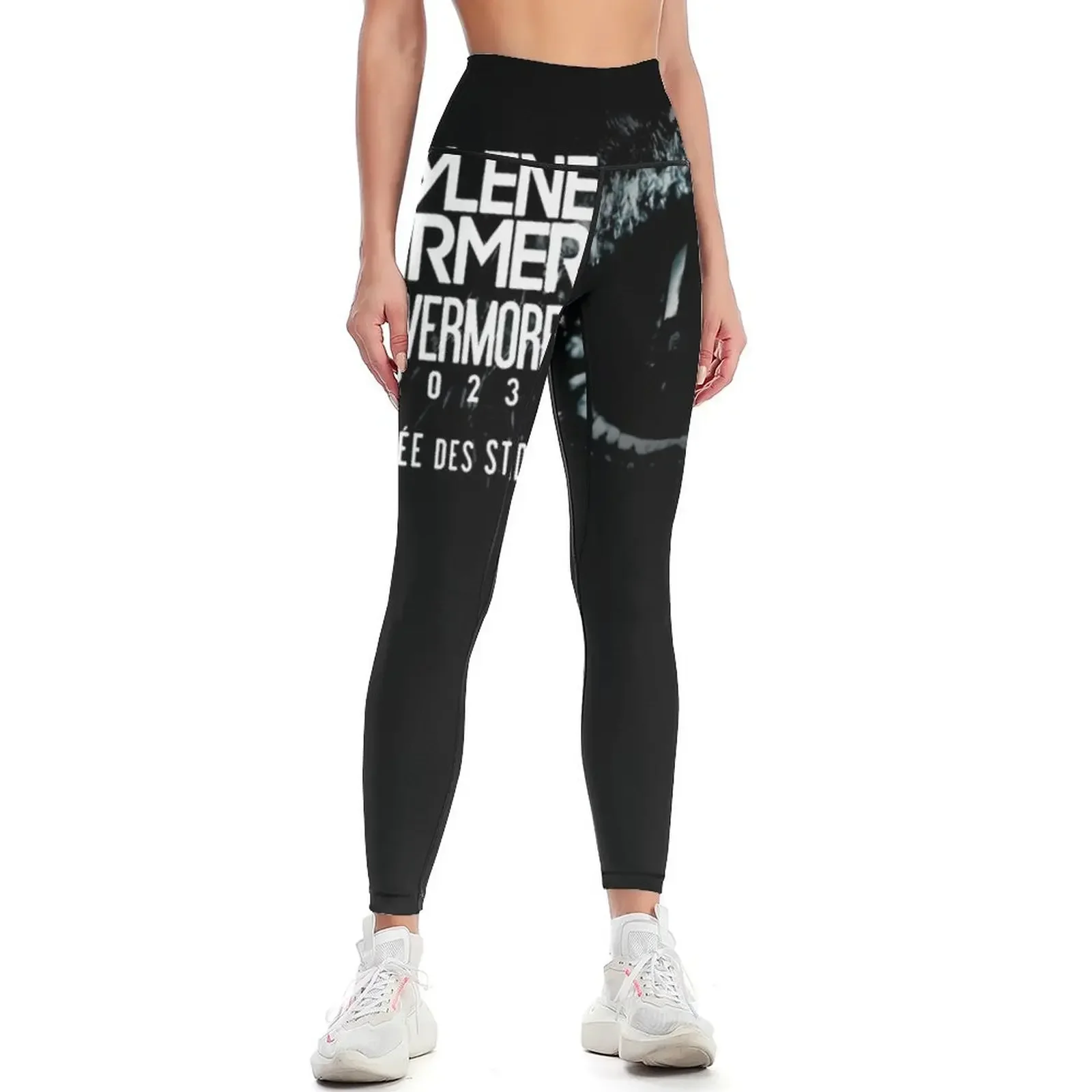 

MYLENE FARMER NEVERMORE 2023 Leggings sporty woman gym flared sporty woman push up harem pants Womens Leggings