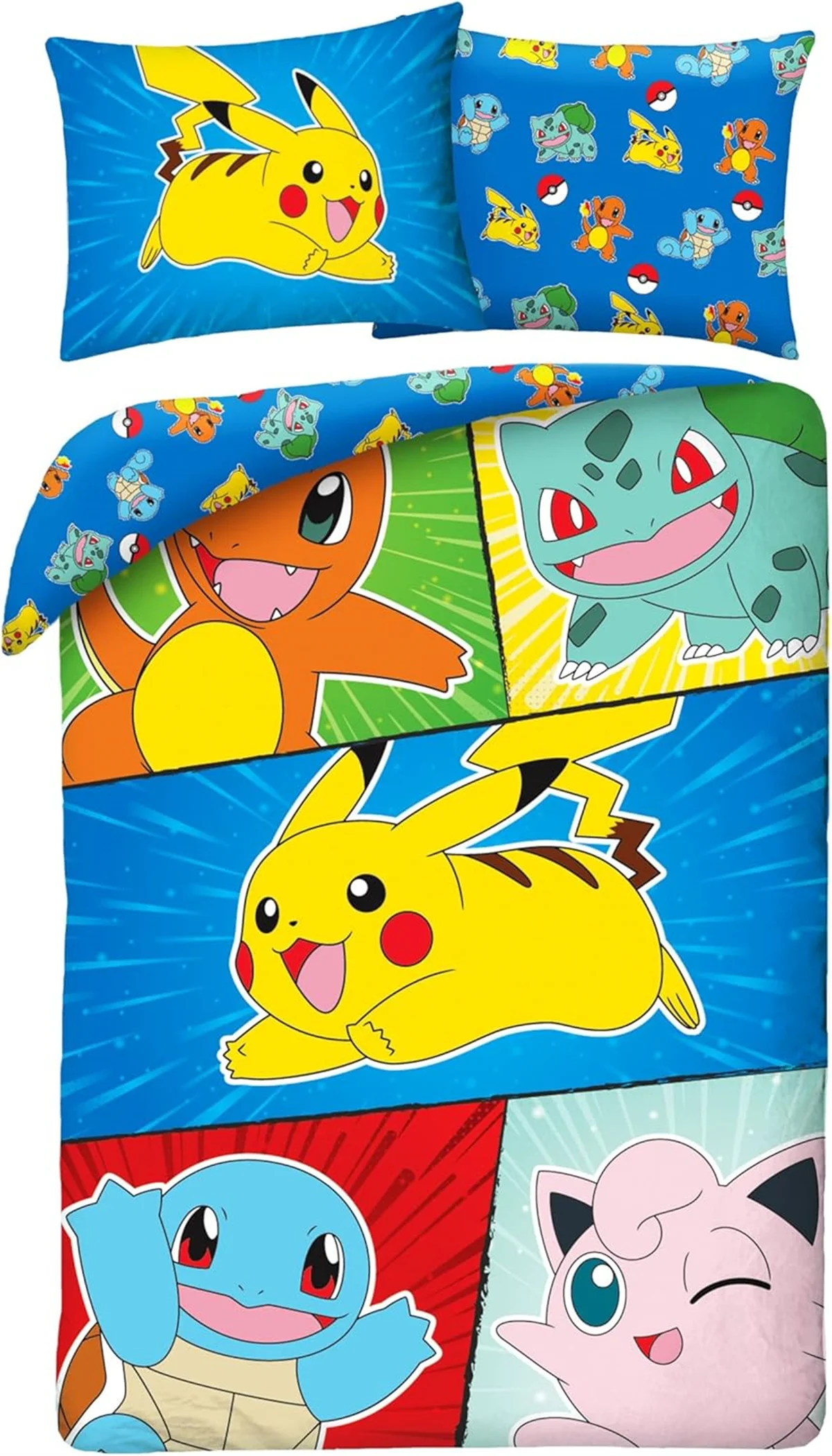 Комплект постельного белья японского аниме Пикачу, двусторонний Gengar Psyduck Charizard, пододеяльник, наволочка, декор для детской спальни