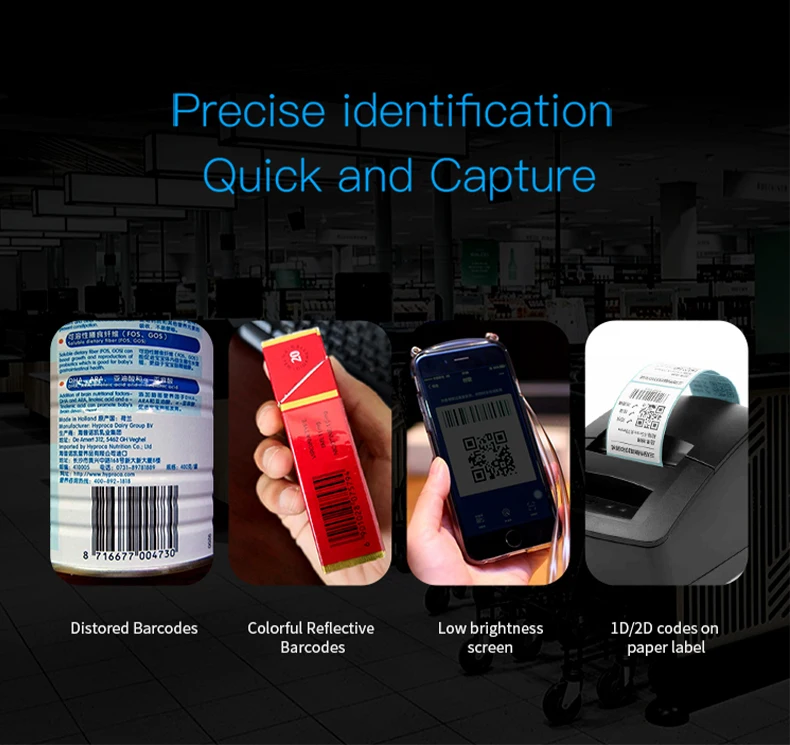 Беспроводной сканер штрих-кода с подставкой для эффективного сканирования и управления инвентарями
