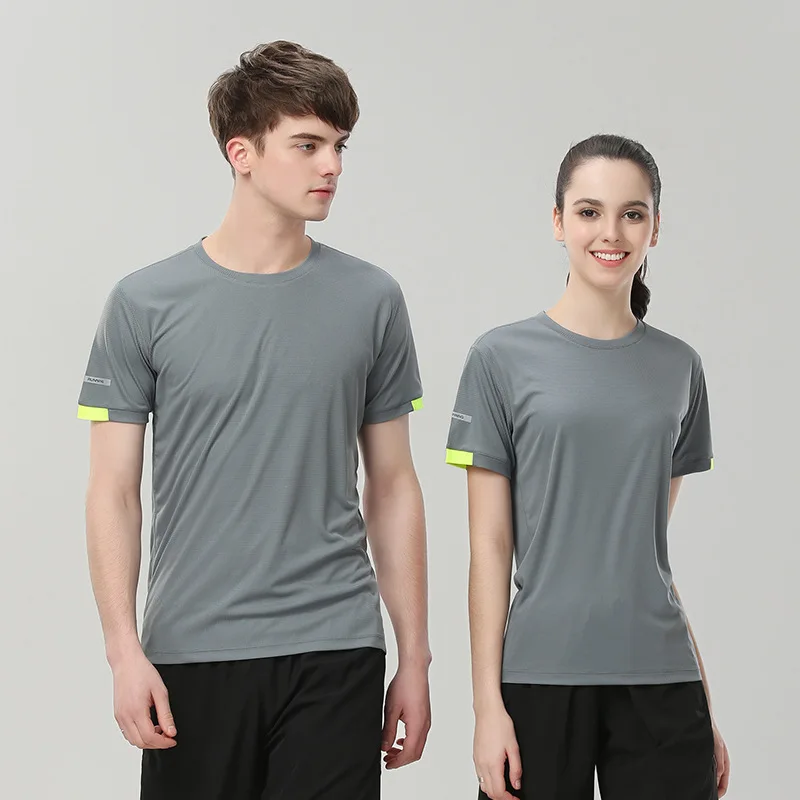Summer Quick-Dry Workwear-Shirt Custom Marathon Short Sleeve Advertising Shirt Round Neck Cotton Class Uniform Custo