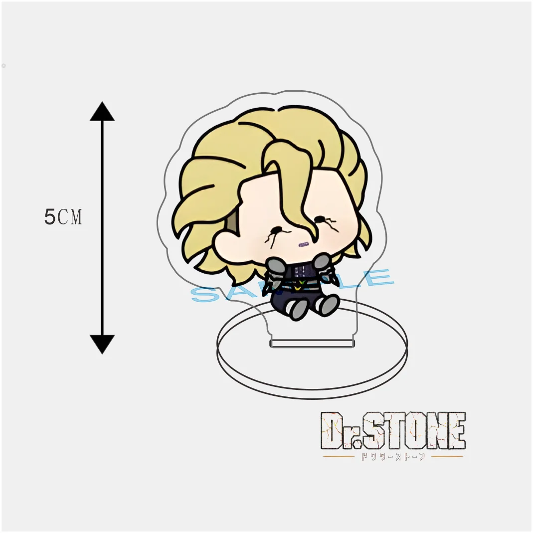 Dr.STONE Ishigami Senku Xeno Acrylic Stand Keychain Chibi Multi Character Double Figure Scene Background Base Detachable Gift