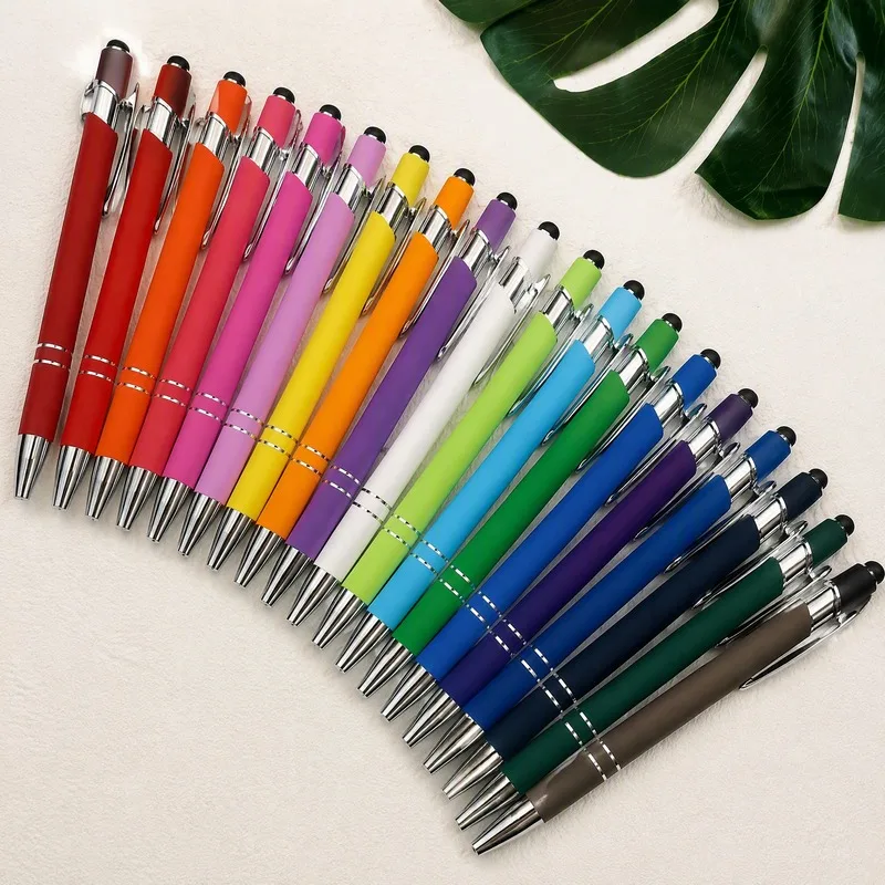 5PCS Retractable Ink Ballpoint Pen, Metal Tip Medium Point Pen Random Color for School Office Back‑To‑School Gift for Coworkers