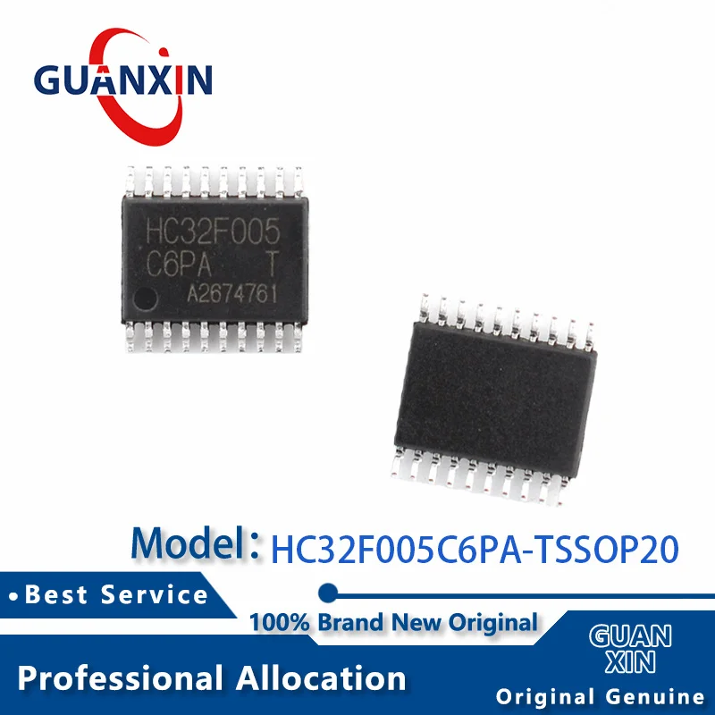 

100% New HC32F005C6PA-TSSOP20 TSSOP-20 Marking HC32F005C6 HC32F005