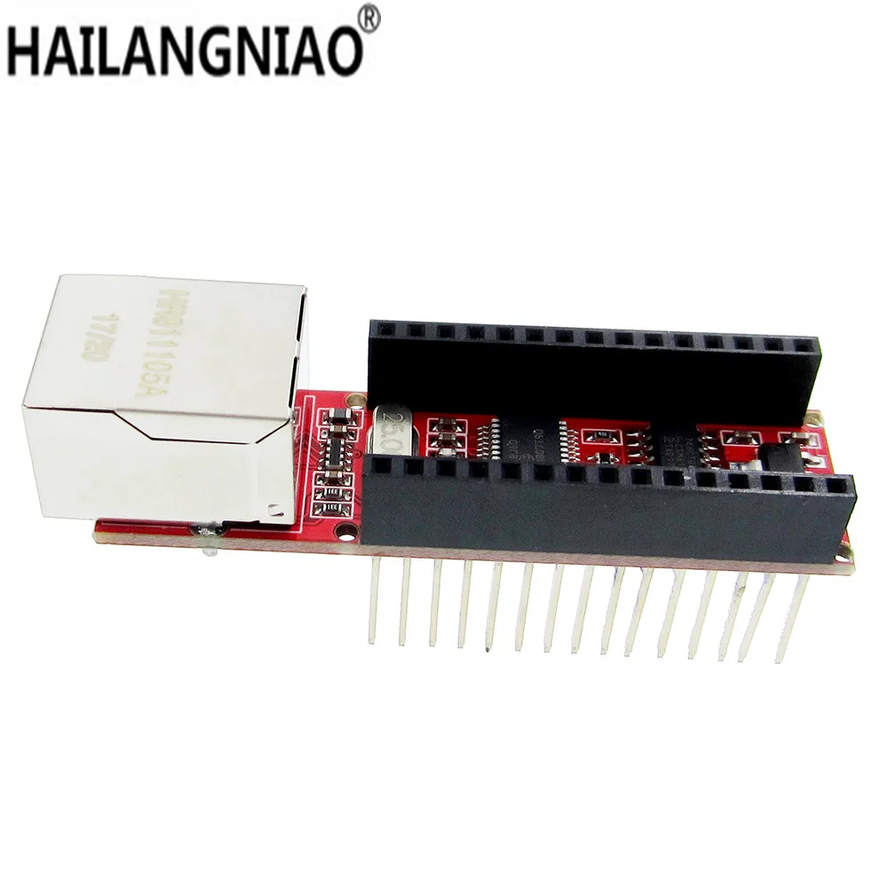 10 قطعة ENC28J60 Ethernet Shield V1.0 لوحدة خادم الويب Nano 3.0 RJ45