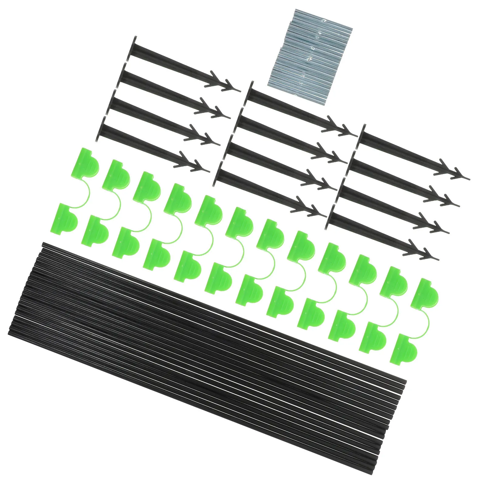 1 Juego de aros de cobertura de plantas de protección contra heladas, fila de soporte de túnel de jardinería, aros de cubierta de fila de invernadero, marco de cultivo