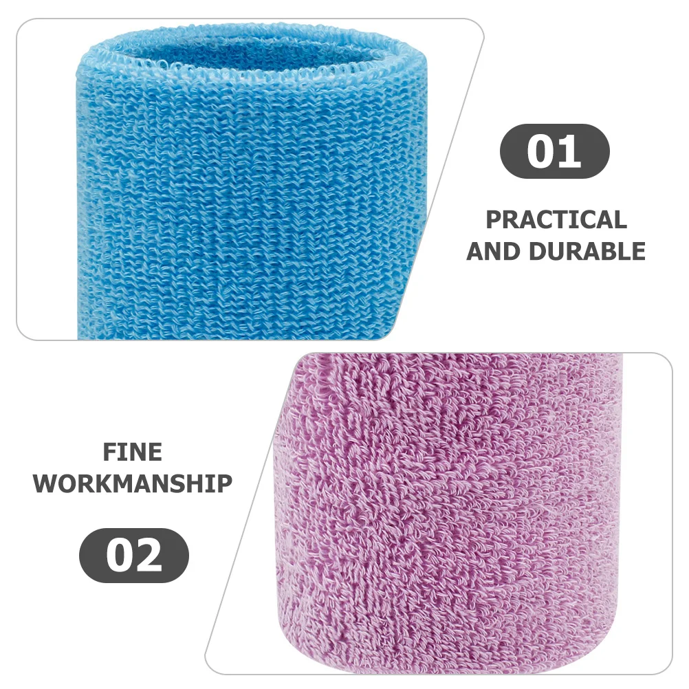 

10Pairs Kids Sweatbands Sports Wristbands Absorbent Moisture Wicking Easy Wash Air Dry for Various Sports Activities