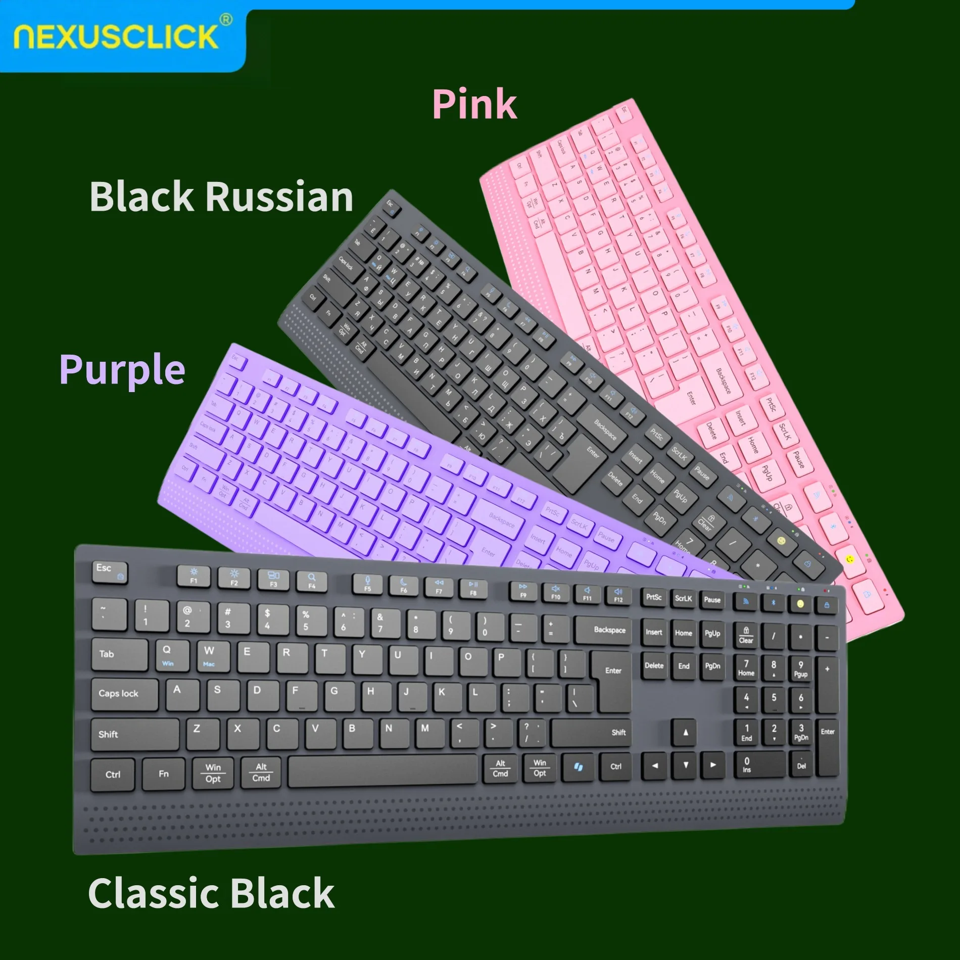 NexusClick Russian/English lay - Gaming Keyboard That Is Quiet review and price