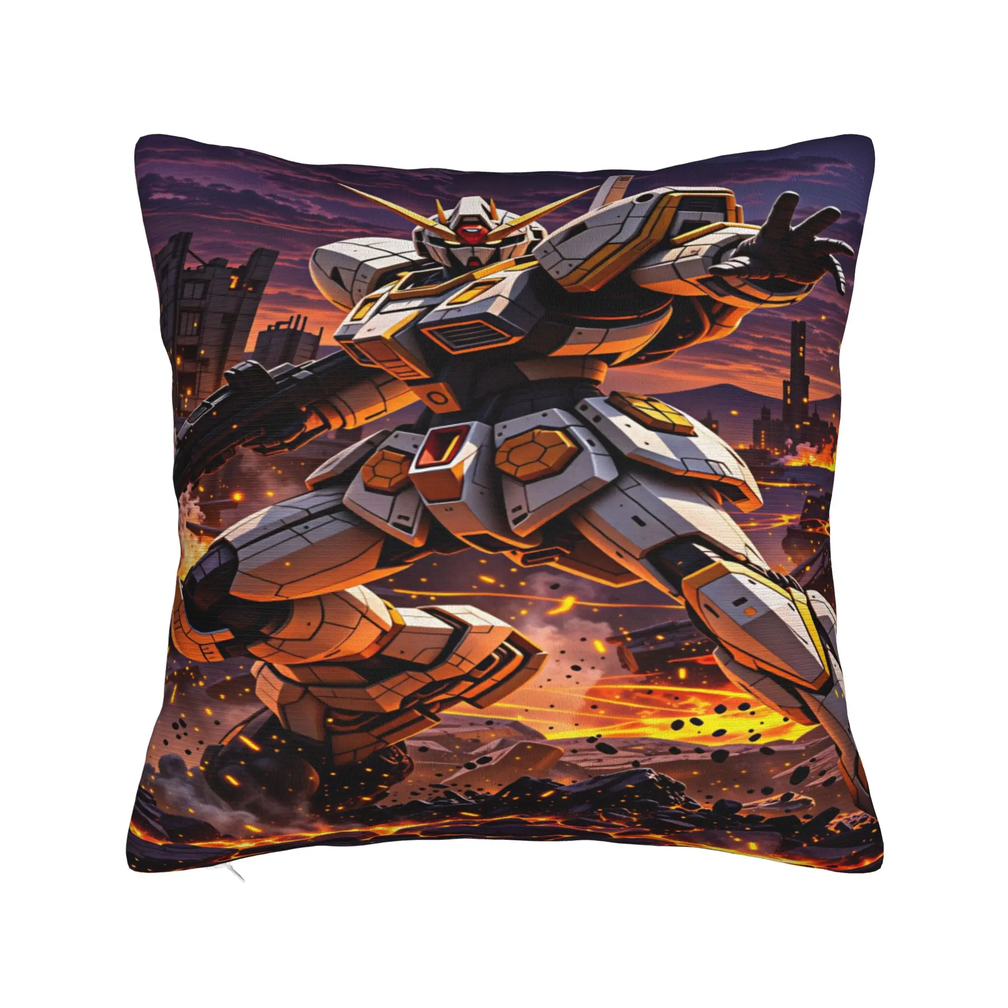 Pillow Cover Mobile Suit Gundam  Fashion Pillow Case For Sofa Couch Bed Living Room Pillowcases