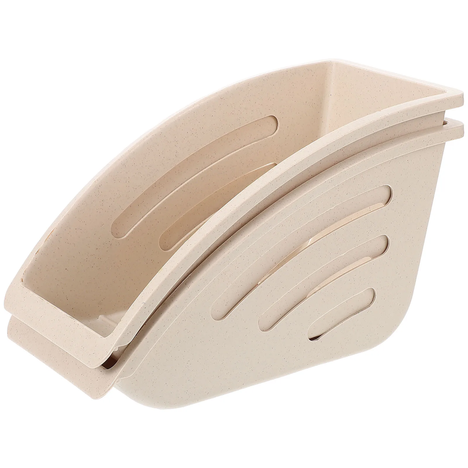 

2Pcs Draining Rack Plate Holder Kitchen Organizer Large Capacity Lightweight Compact Design Smooth Edge Plastic Material Bowl