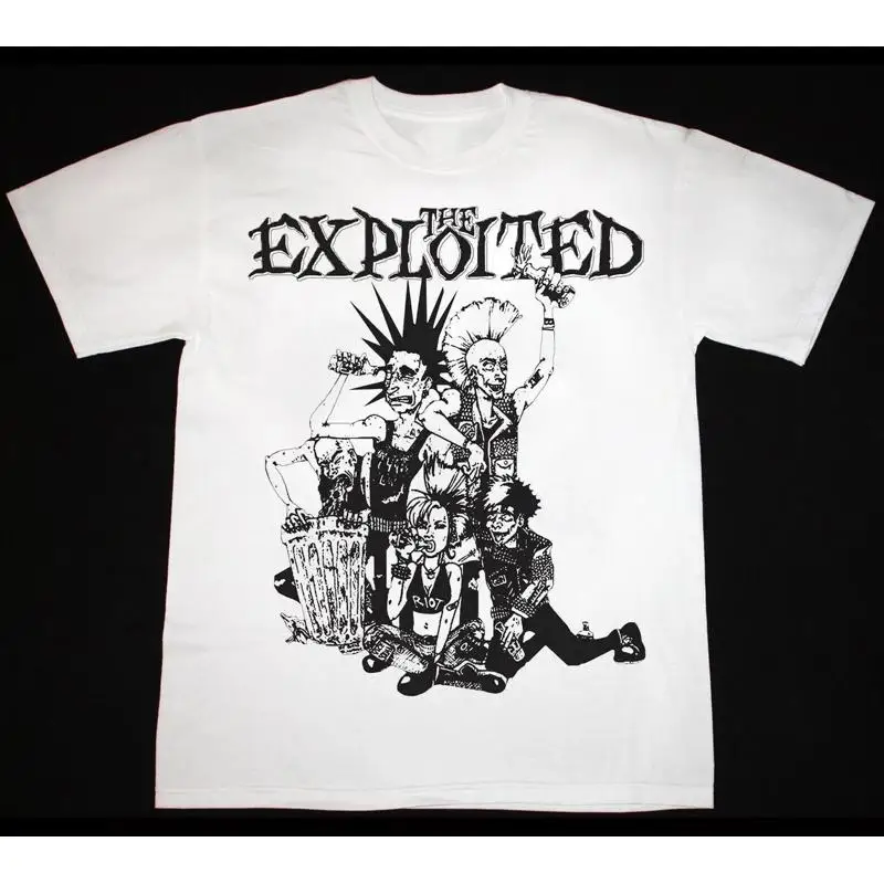 The Exploited Punk Crew Cotton White Men T Shirt