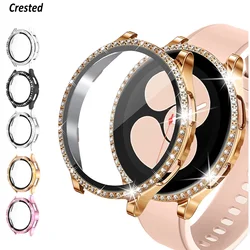 Cristal + funda para samsung Galaxy watch 4, accesorios PC, todo alrededor, cubierta de parachoques anticaída + protector de pantalla Galaxy watch 6, 44mm, 40mm