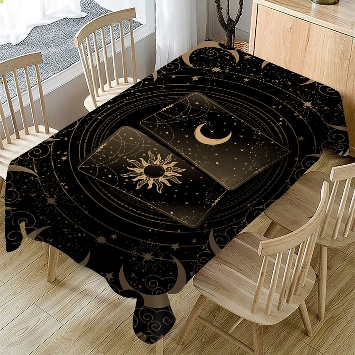 

Rectangular Tablecloth Polyester Table Cover for Indoor Dining Table, Camping, Kitchen Party Holiday Christmas Table Decorations