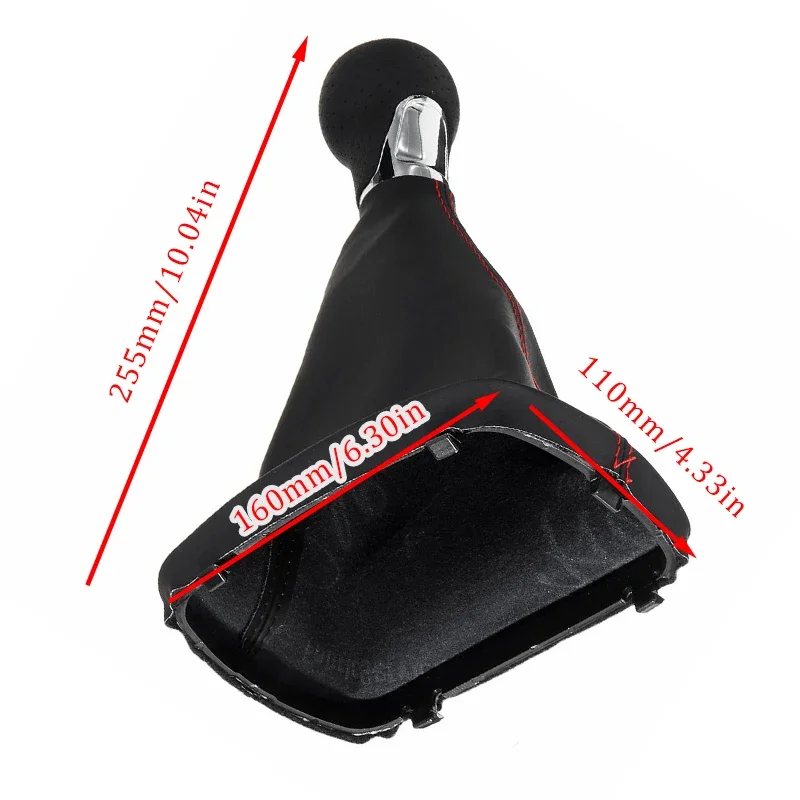 

6-Speed Handle Leather Shifter Car Gear Shift Knob With Boot Cover Dust Cover For Audi A3 S3 8p 2003-2013 A4 S4 Q5 S-Line 2007-