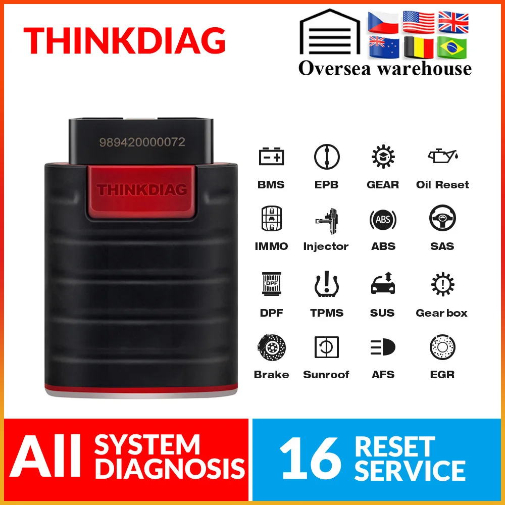 Star Card ThinkDiag obd2 strumento di diagnosi dei guasti automobilistici all\'estero versione multilingue con Software gratuito di un anno