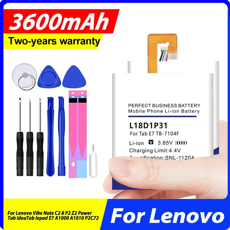 Аккумулятор L18D1P31 BL240 L12T1P33 BL262 BL230 для Lenovo Vibe Note C2 8 P2 Z2 Power Tab IdeaTab lepad E7 A1000 A1010 P2C72 + инструмент