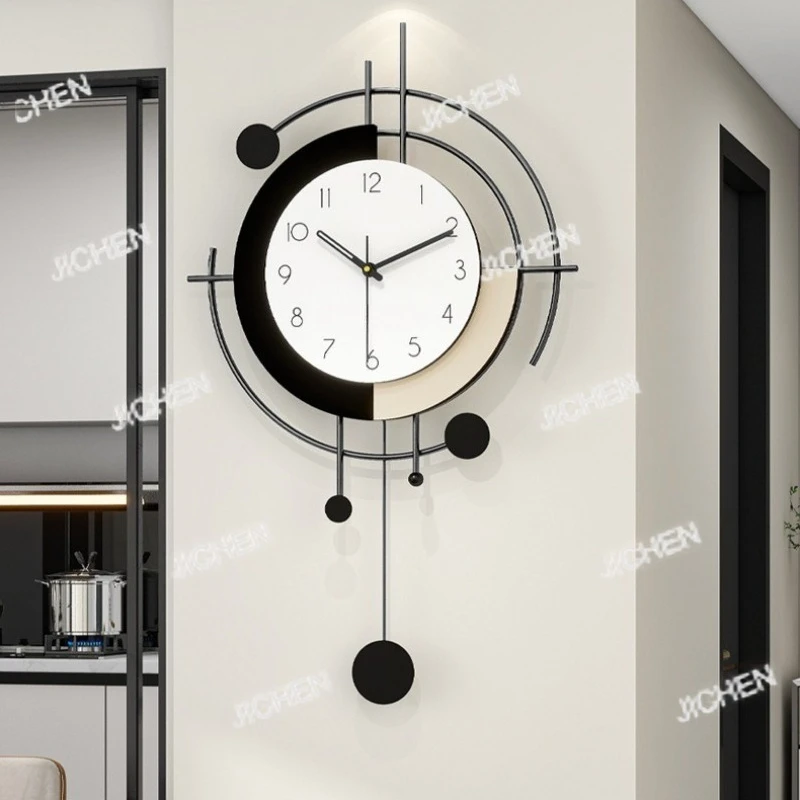 

Modern Simple Wall Clock Living Room Silent Luxury Creative Metal Casing Groot Nordic Bedroom Wall Clocks Gift Ideas Home Decor
