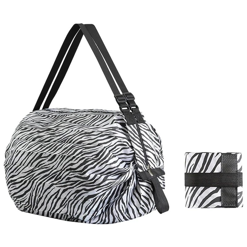1 Stück faltbare Einkaufstaschen, faltbare Aufbewahrungstasche mit Griff, tragbare Reise-Tarnhandtaschen, große Kapazität, Nylontasche – Detail 24