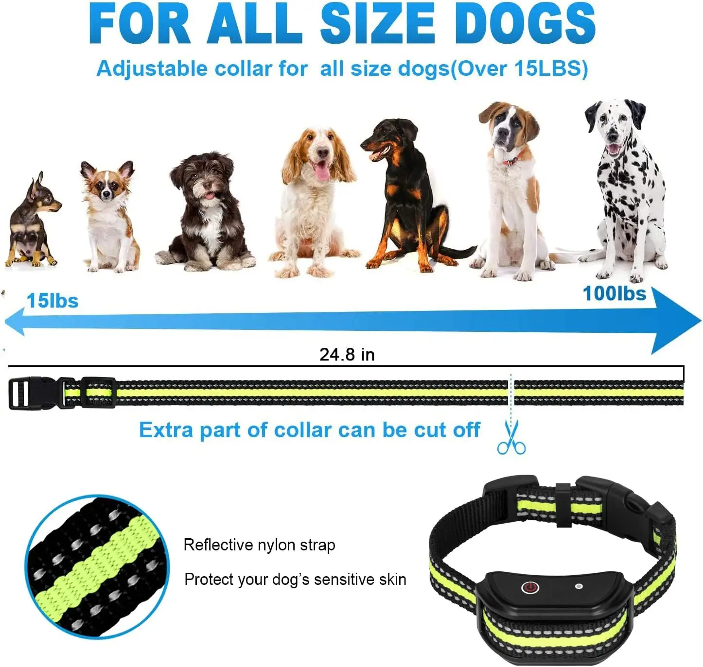 No Shock 1000Ft Dog Training Collar with Remote Rechargeable Waterproof Collar with Beep Vibration High Quality Pet Training