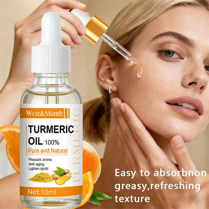 Essência Facial de Vitamina C com Óleo Essencial de Cúrcuma, Hidratação Profunda, Redução de Manchas Escuras, Clareamento e Redução de Linhas Finas, C